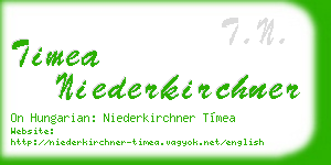 timea niederkirchner business card